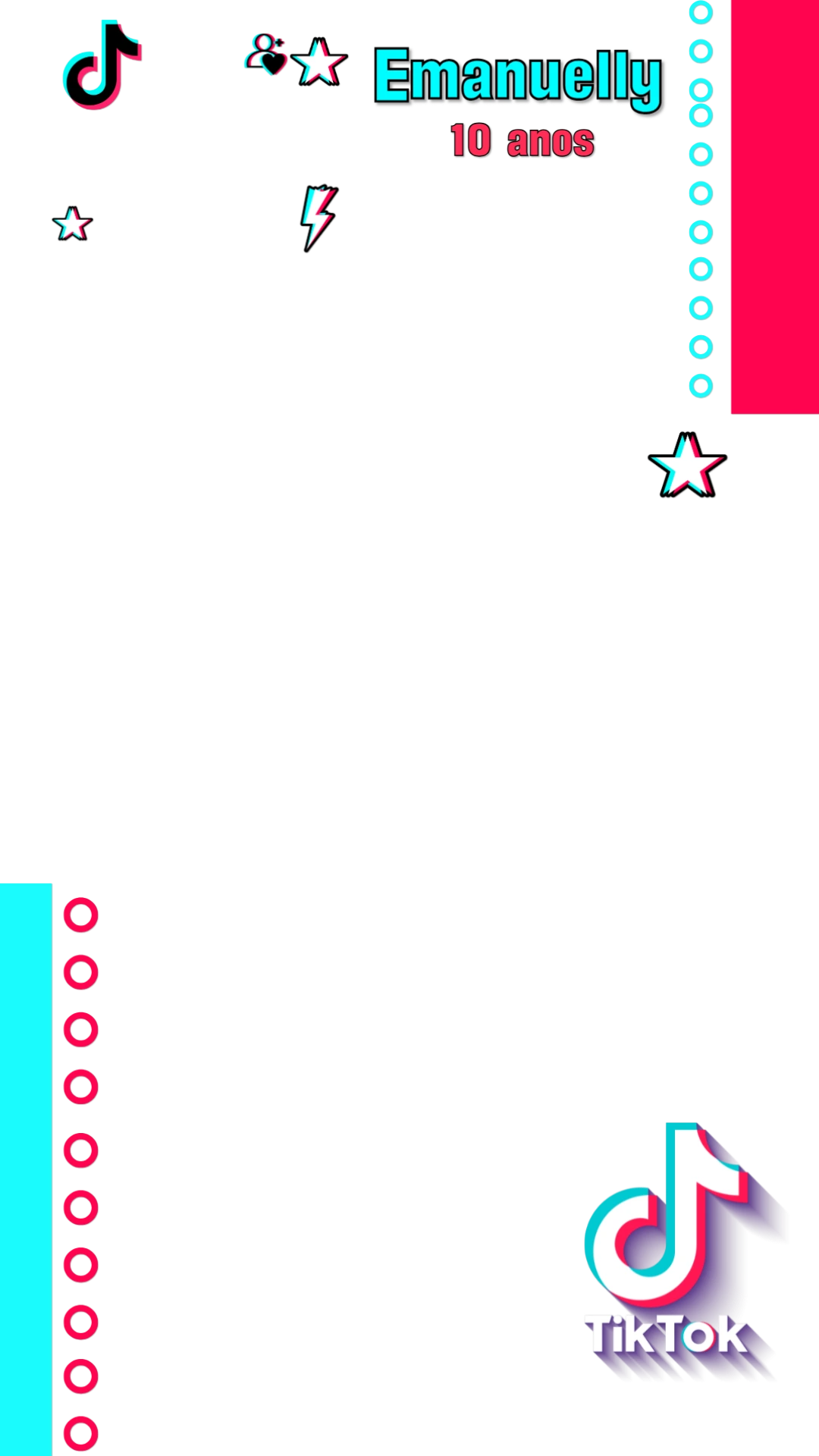 Moldura para Story Aniversário TikTok Editável Online