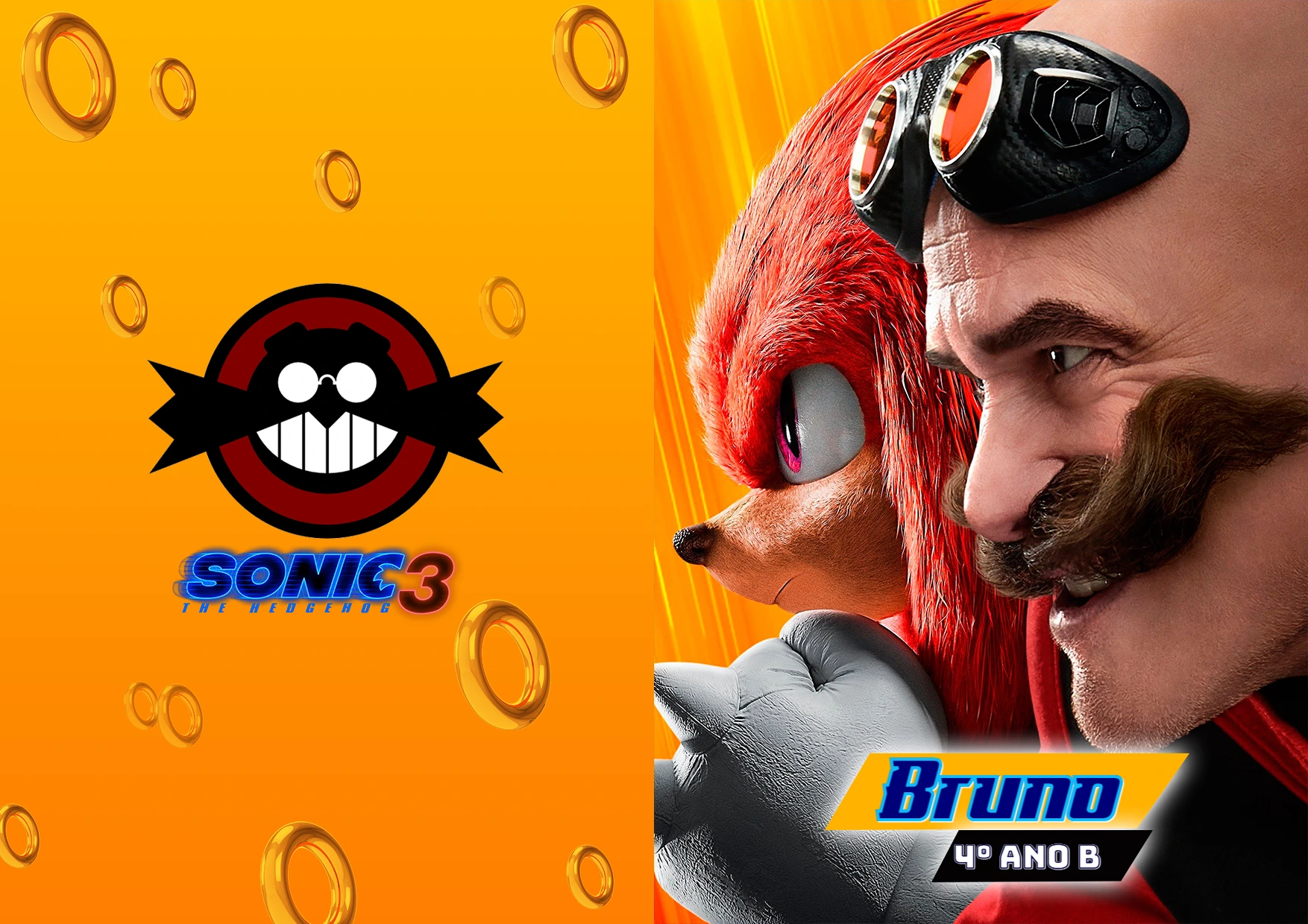 Adesivo para Capa de Caderno Sonic 3 para Editar Online