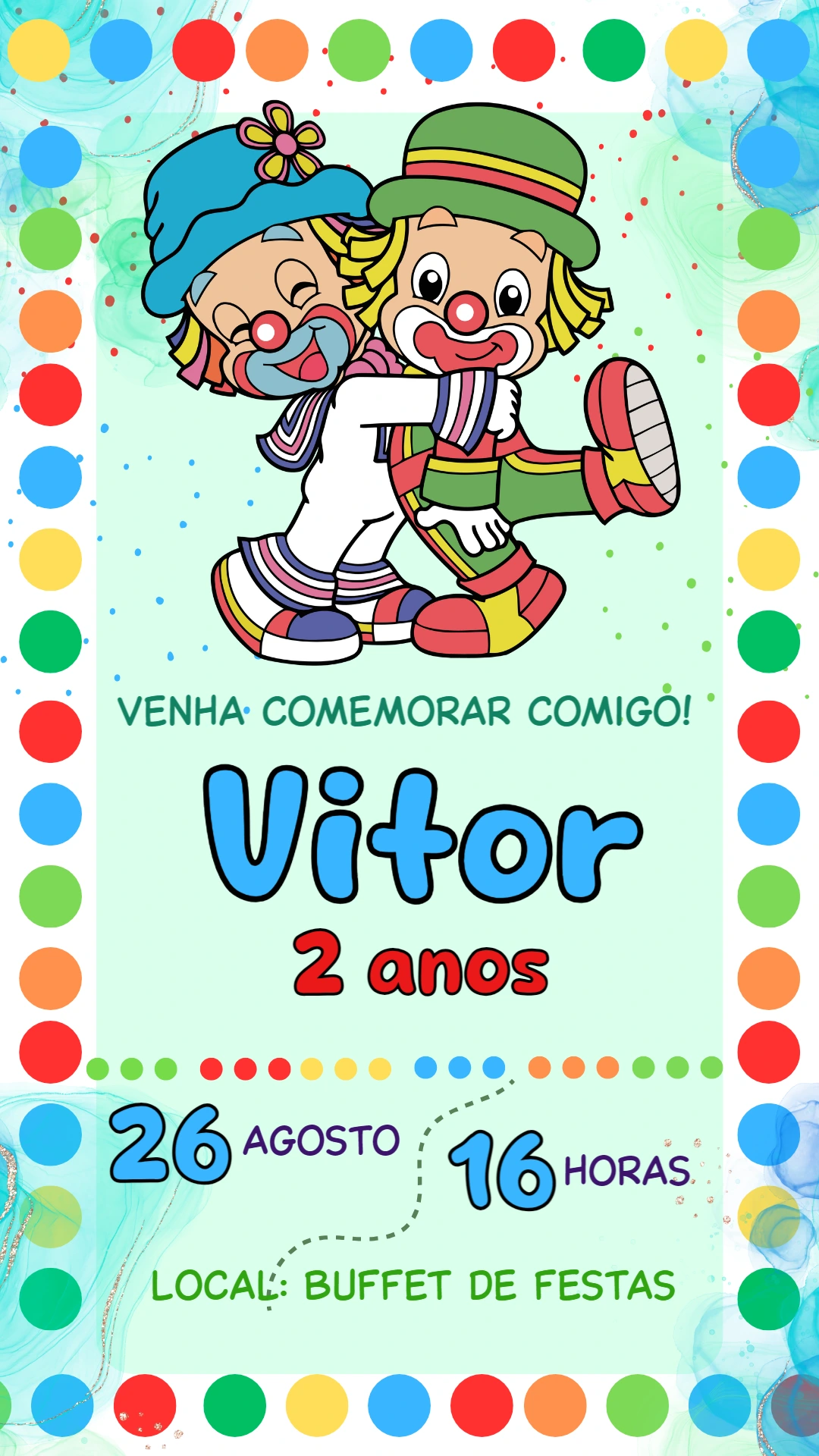 Convite Aniversário Patatí Patatá para Editar Online
