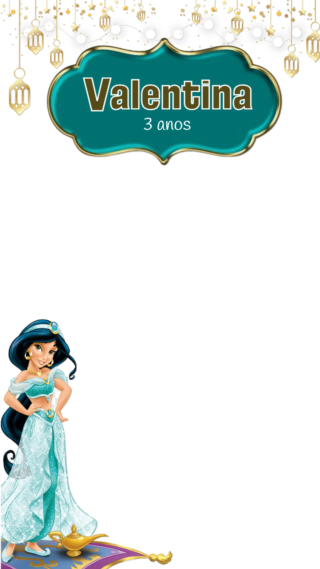 Moldura de Aniversário Jasmine para Stories para Editar Online