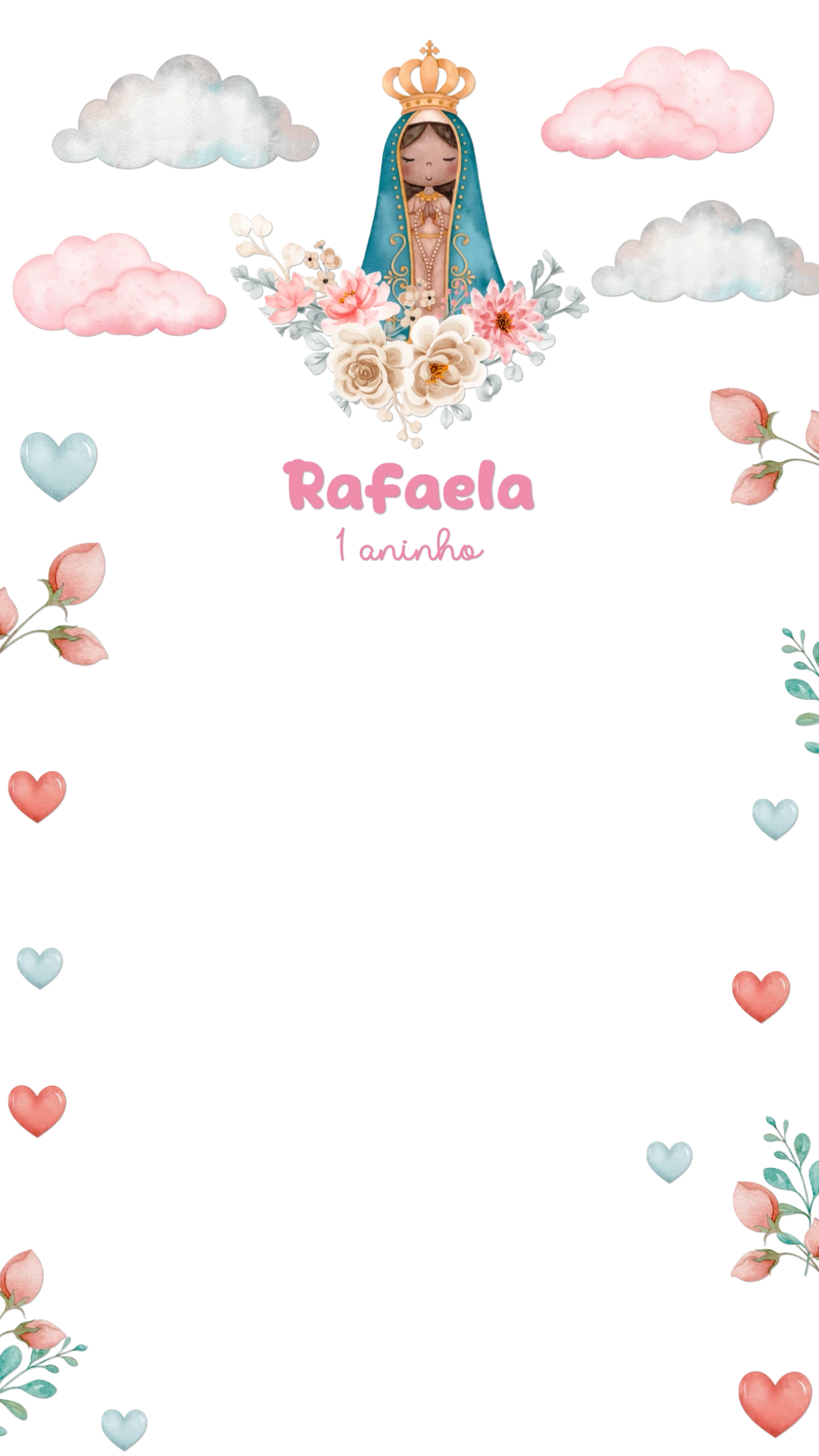 Moldura Aniversário Nossa Senhora para Stories Editável Online