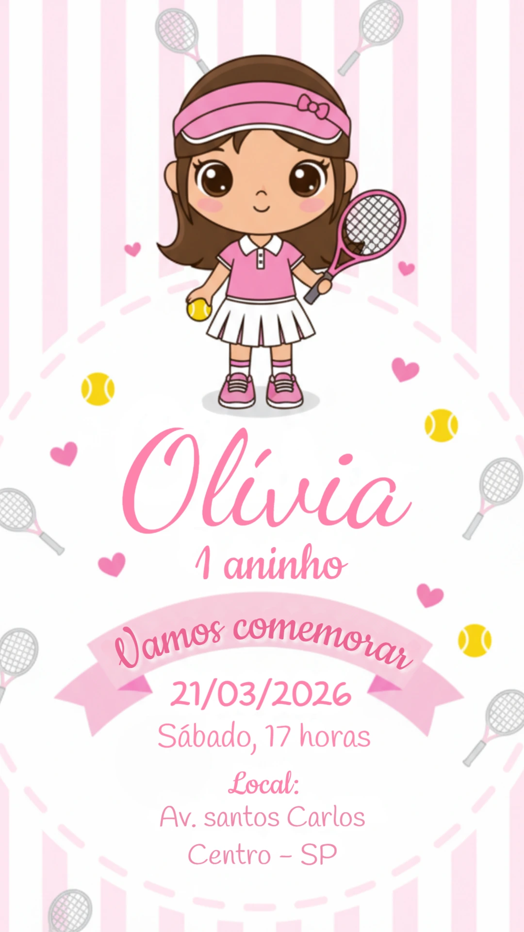 Convite Digital Aniversário Infantil Tema Tênis para Editar