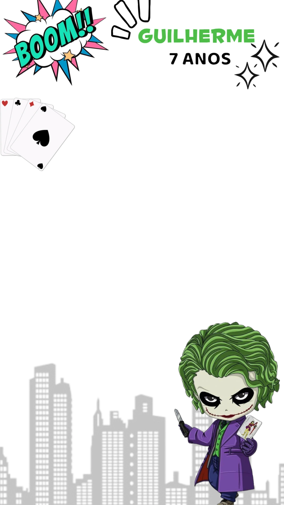 Filtro de Aniversário Coringa Cute para Editar Online