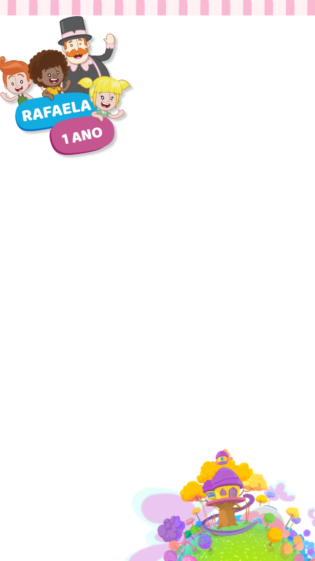 Moldura para Stories Aniversário Mundo Bita Menina para Editar