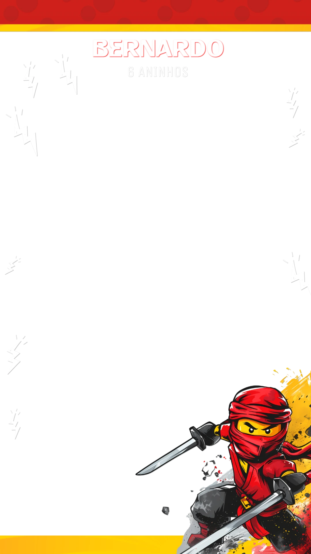 Moldura de Aniversário Ninjago para Editar Online