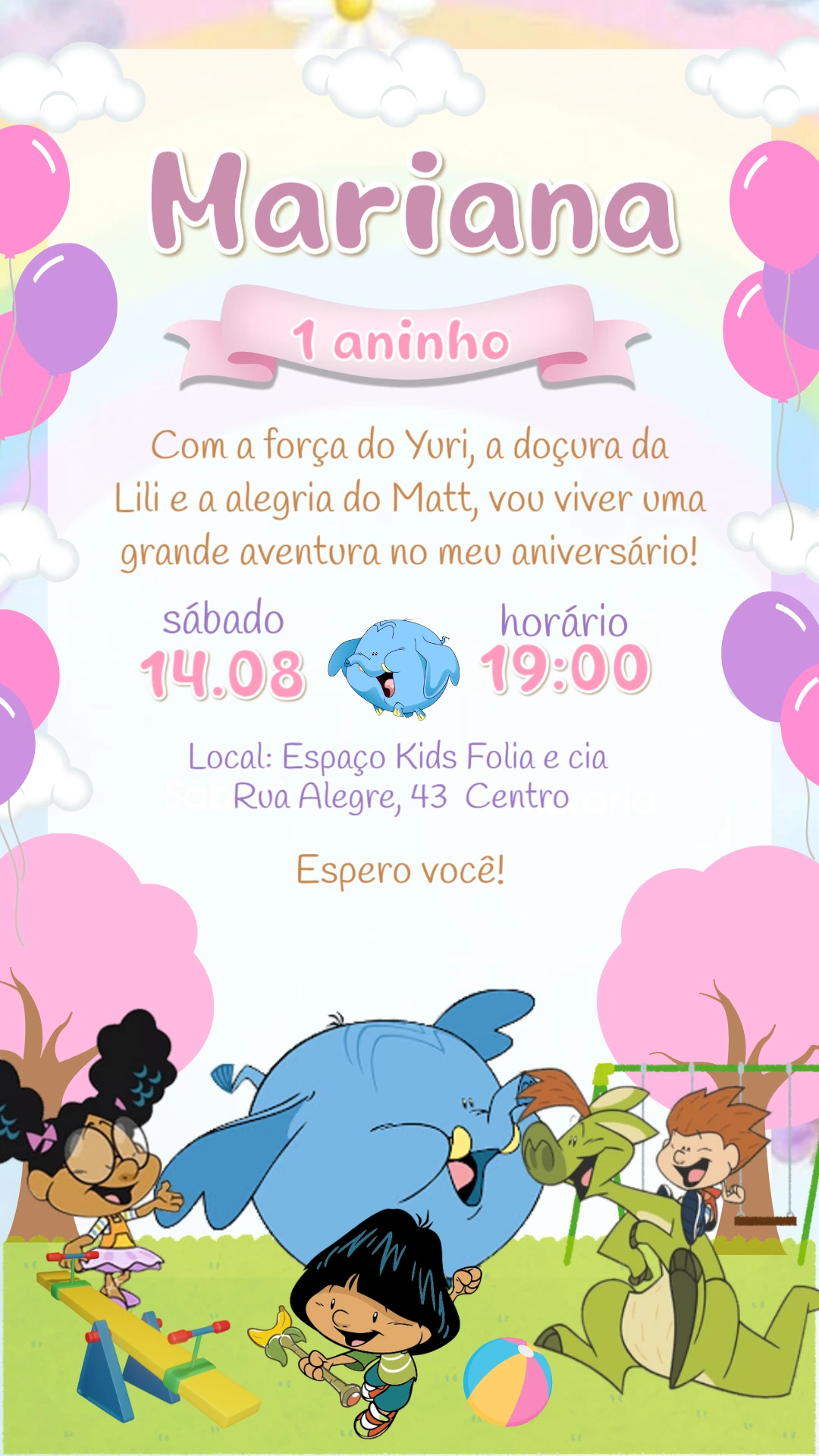 Convite de Aniversário Meu Amigãozão para Editar Online