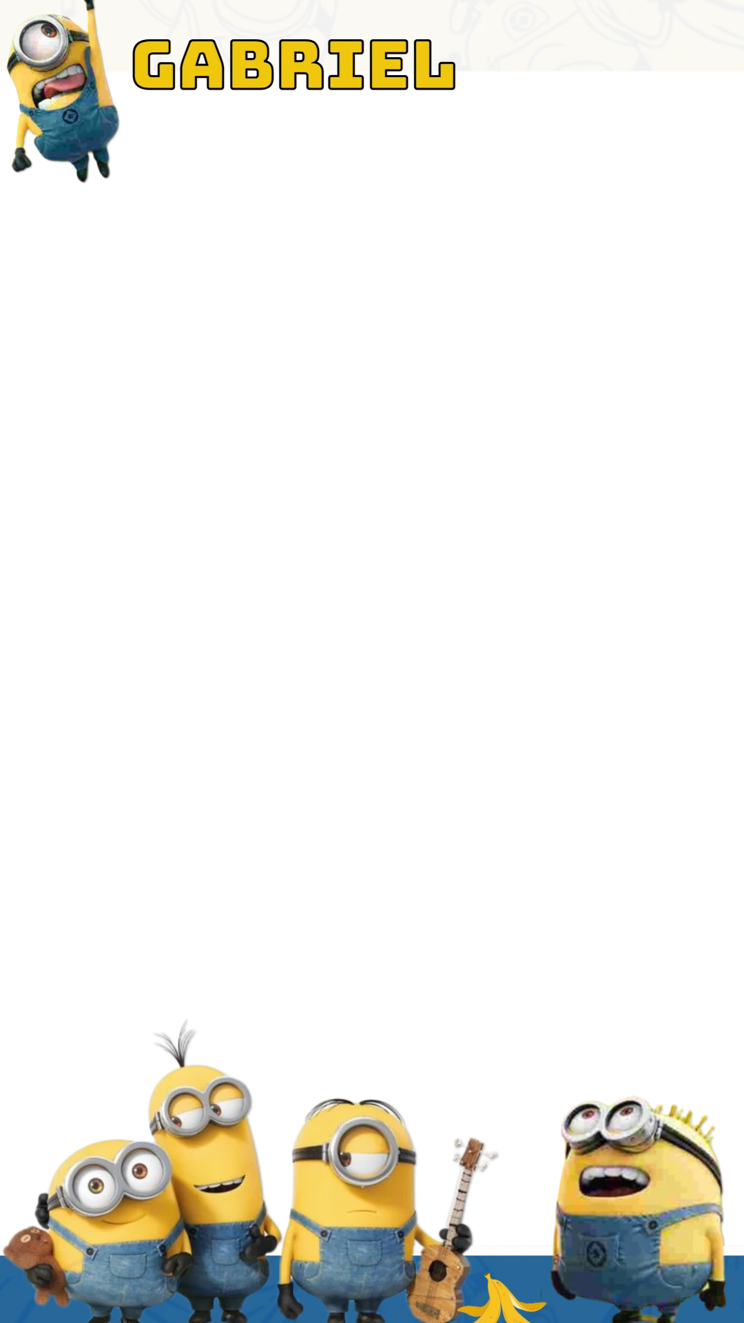 Moldura para Stories de Aniversário Minions Editável Online