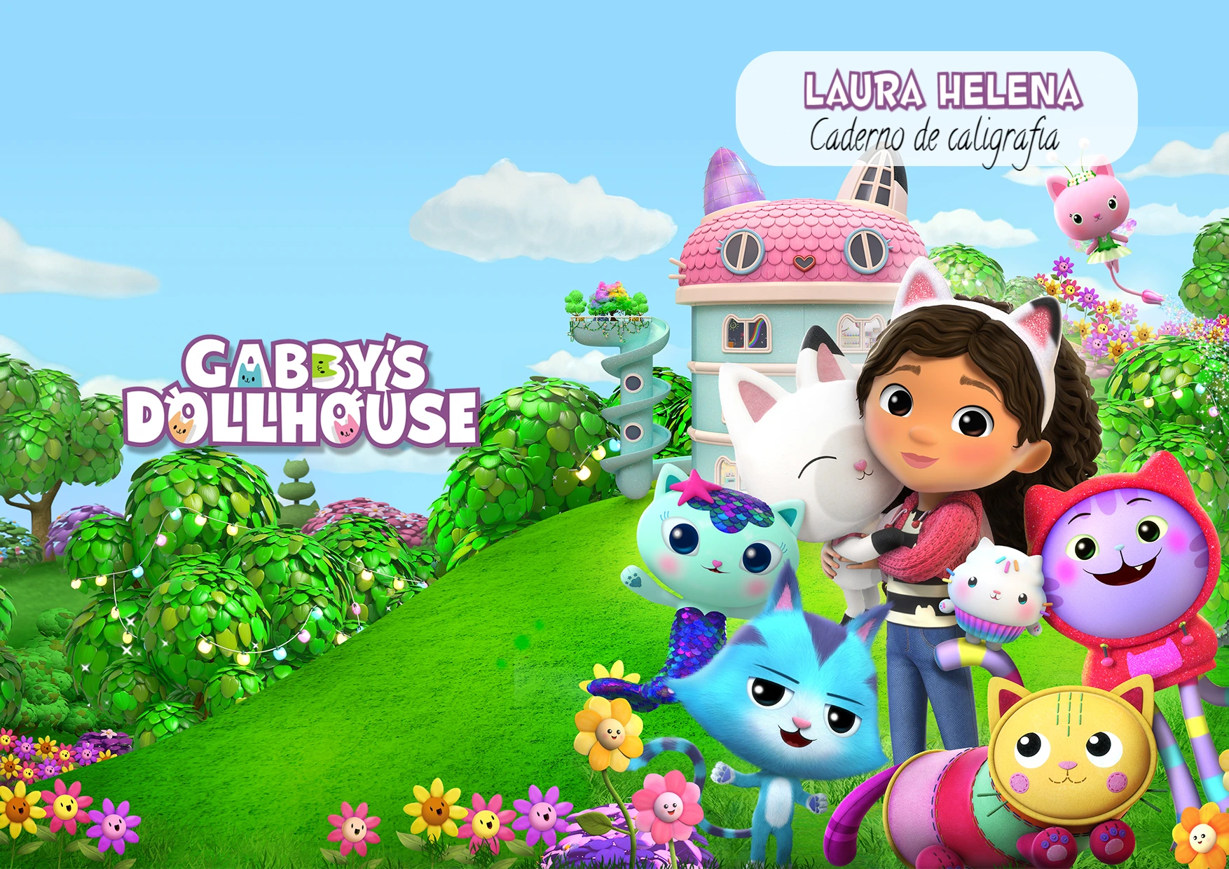 Capa de Caderno A Casa Mágica da Gabby para Editar Online