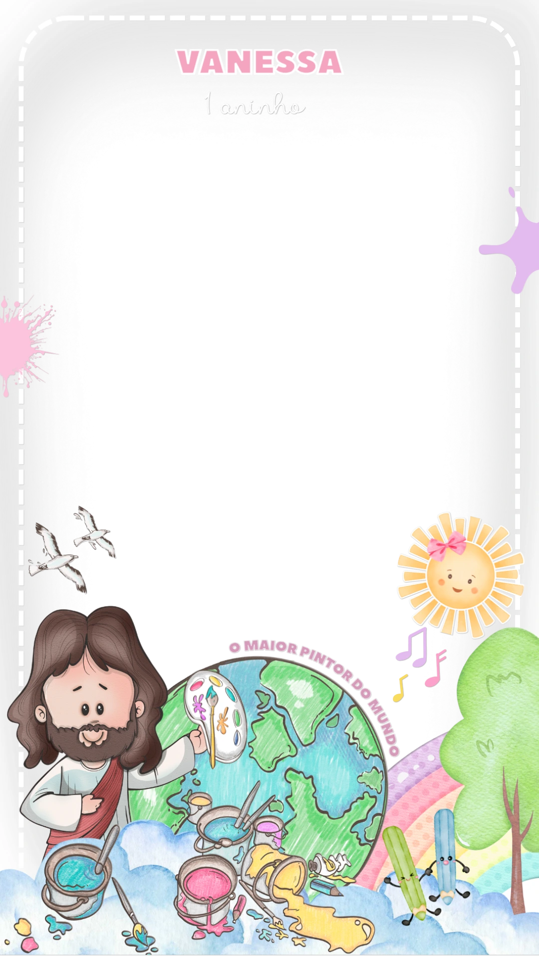 Moldura Aniversário O Maior Pintor do Mundo para Editar Online