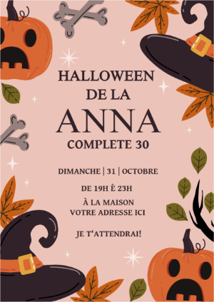 Invitation anniversaire Halloween adulte