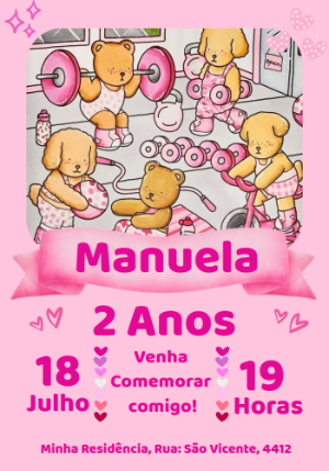 Convite aniversário Bobbie Goods