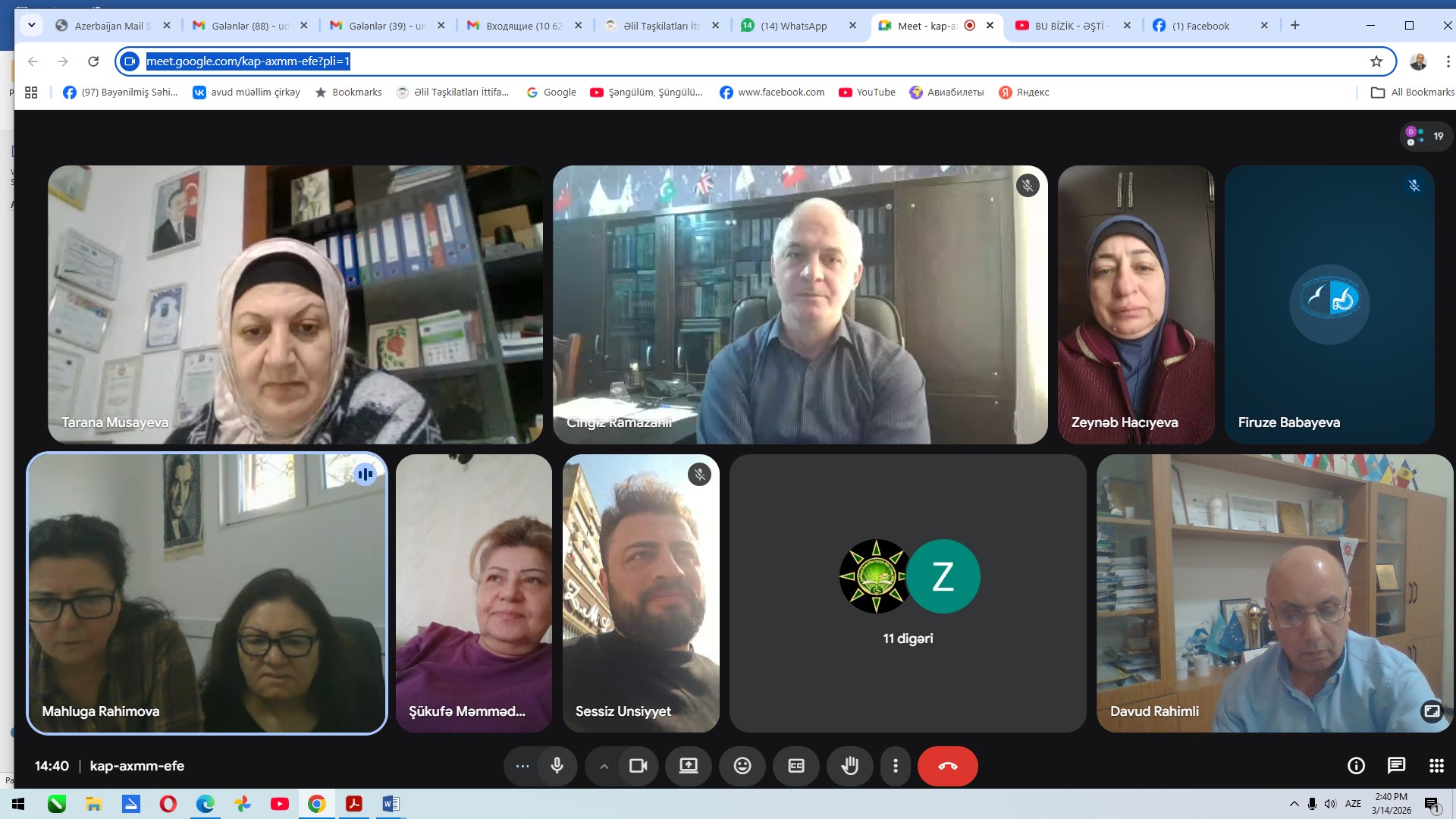 Əlil Təşkilatları İttifaqının (ƏTİ) idarə heyətinin və üzvlərinin növbəti iclası keçirilib.