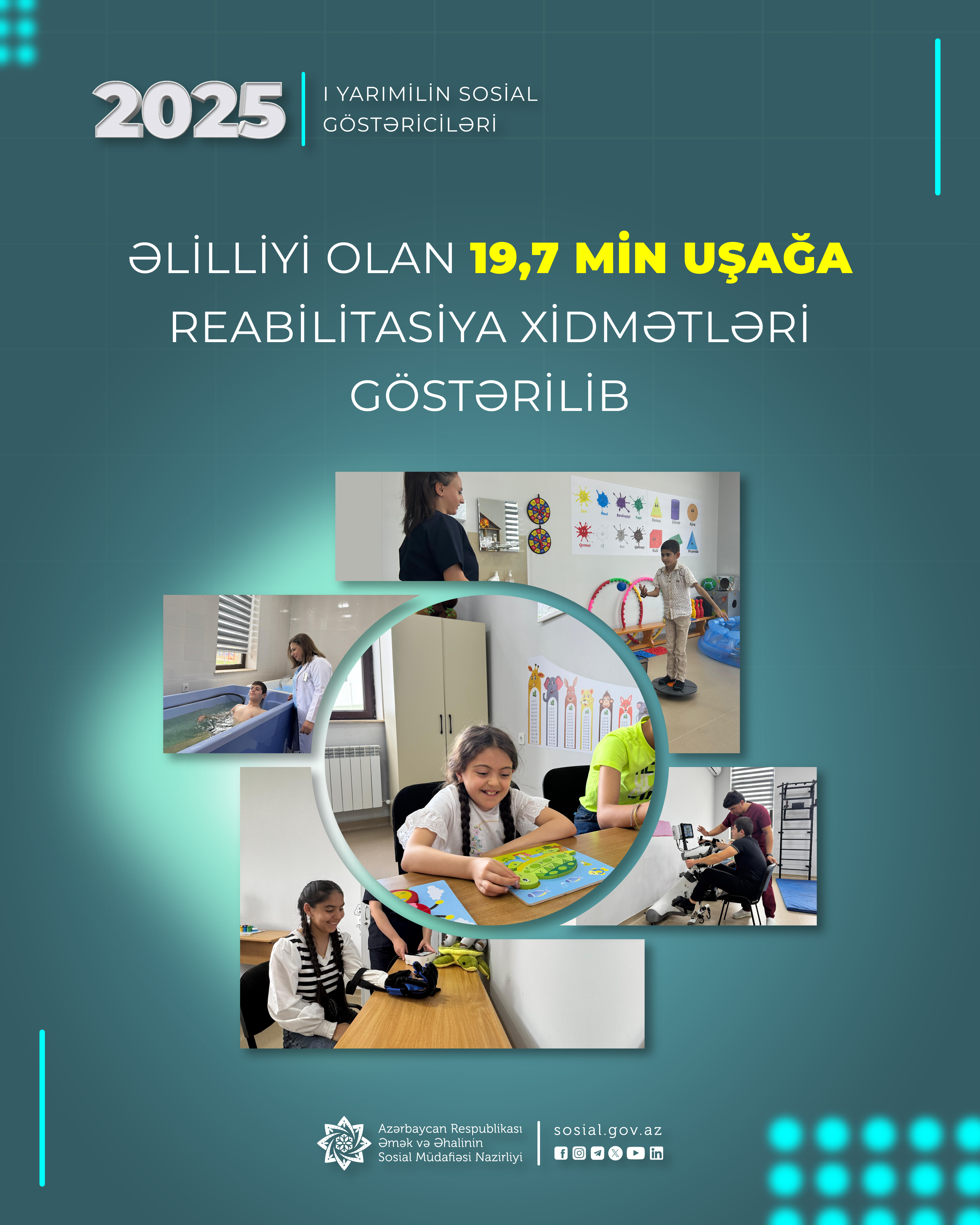 Əlilliyi olan 19,7 min uşağa reabilitasiya xidmətləri göstərilib