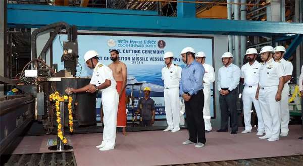 భారత నౌకాదళం కోసం తొలి Next Generation Missile Vessel (NGMV) కీల్ను వేసిన కొచ్చిన్ షిప్యార్డ్
