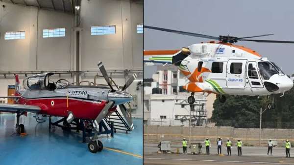 IAFకు Tejas ట్విన్-సీటర్ ట్రైనర్లు, మొదటి HTT-40 అందజేసిన HAL; Pawan Hansకు Dhruv NG