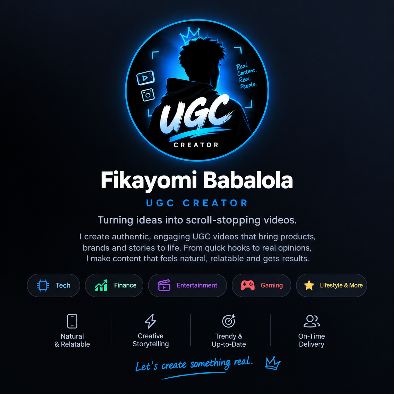 Fikayomi babalola, UGC creator