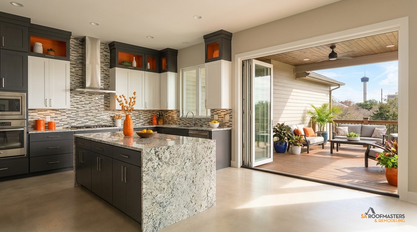 Completed home remodeling project in San Antonio with new countertops