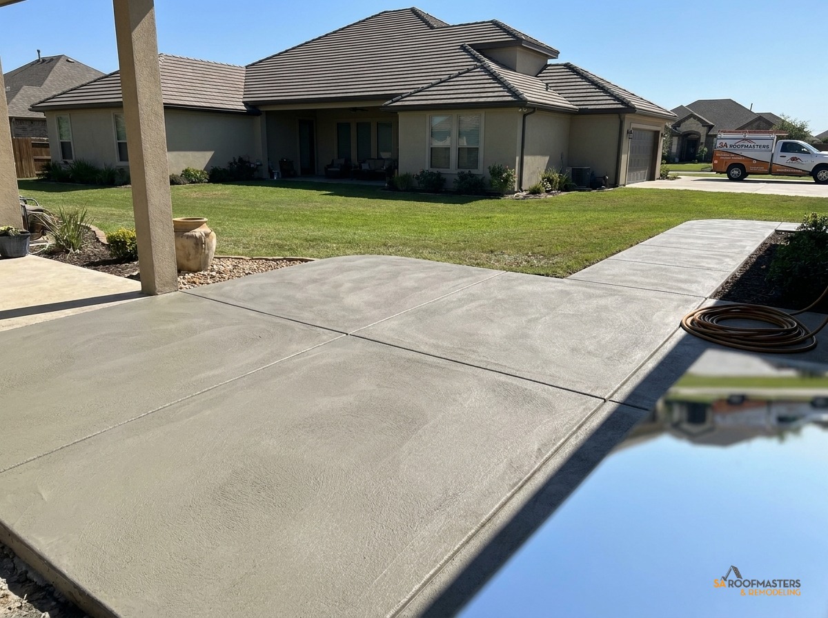 Reinforced concrete patio in Boerne, TX