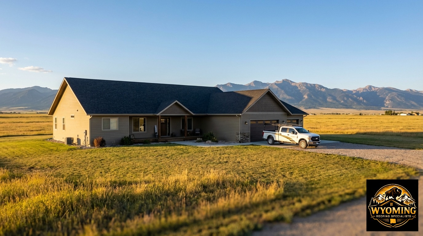 Beautiful Wyoming home with durable roofing resilient against seasonal weather and storms