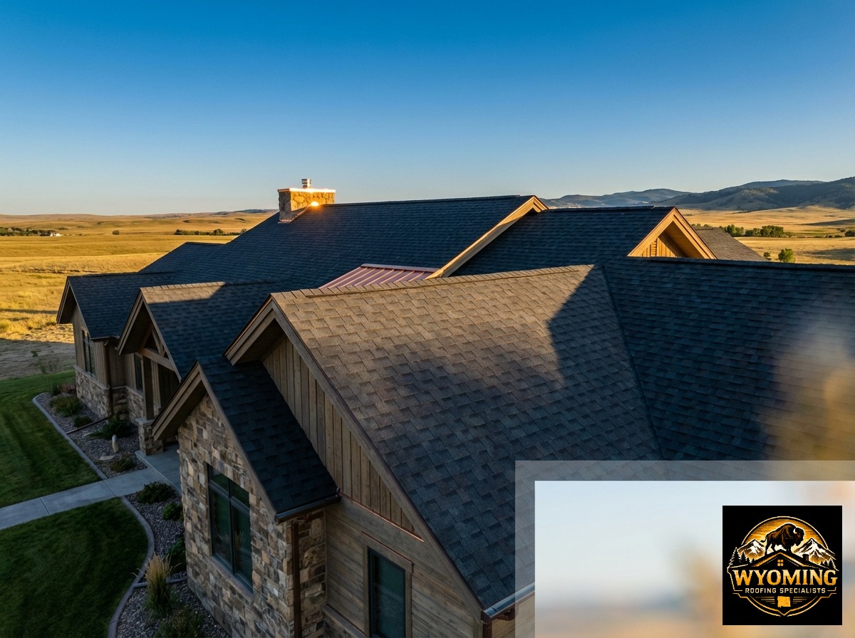 Brand new resilient residential asphalt roof installation by Wyoming Roofing Specialists — completed properly