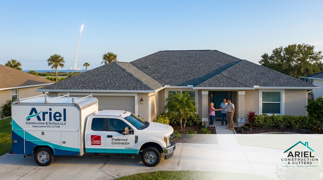 Scenic coastal Florida home with a newly installed architectural shingle roof