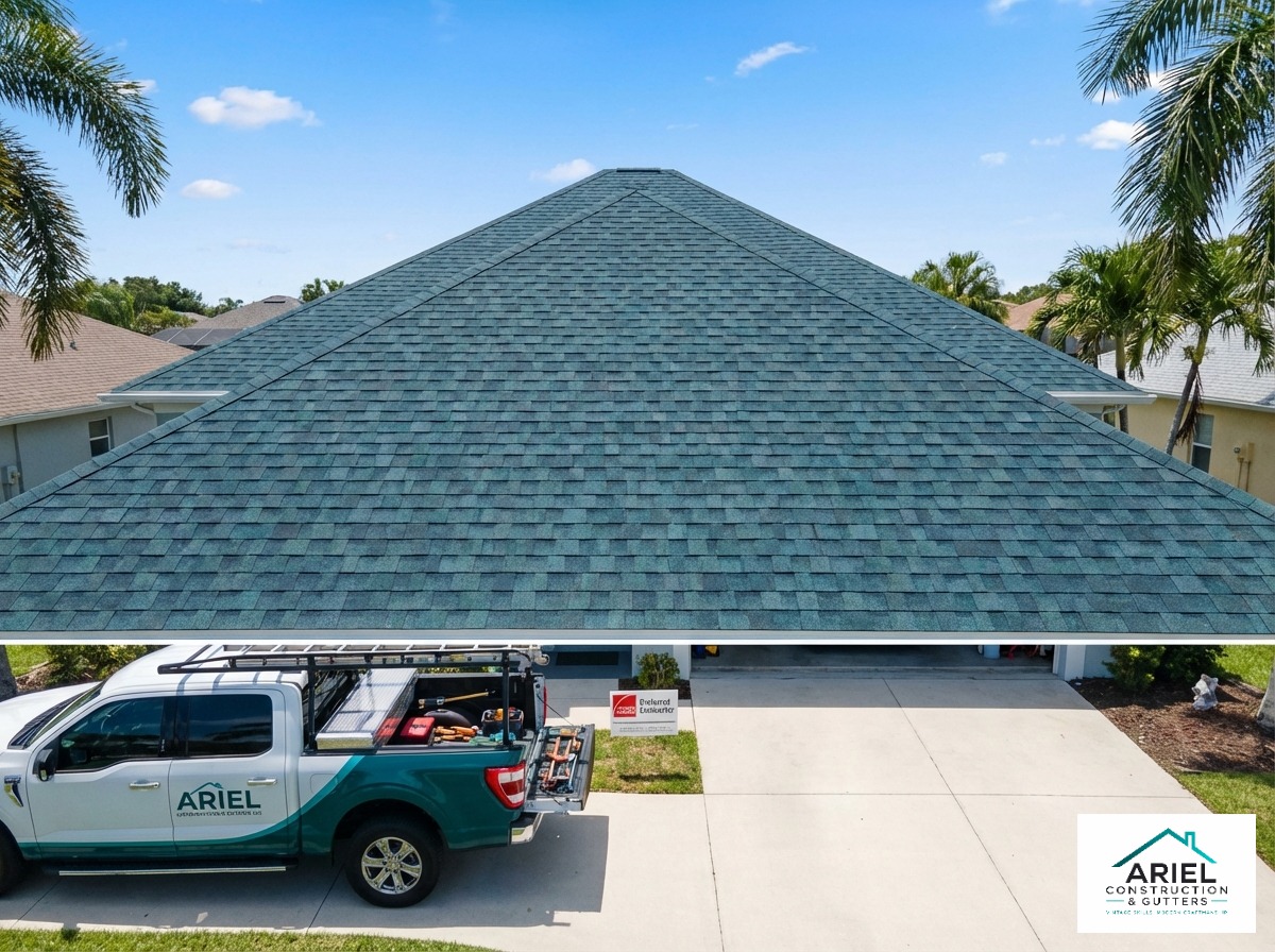 Professional roofing installation showcasing clean lines and Owens Corning shingles