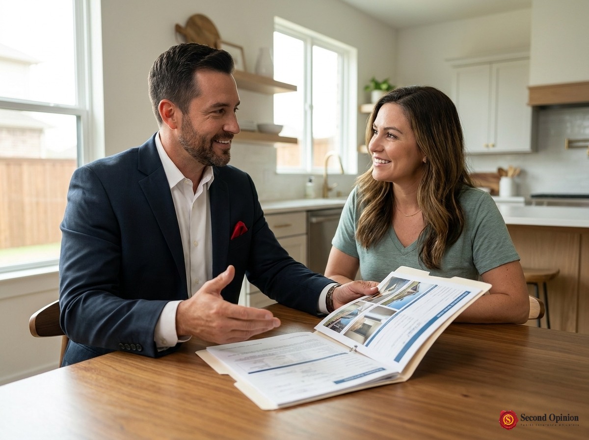 Public adjuster advocating for a homeowner during a claim settlement meeting