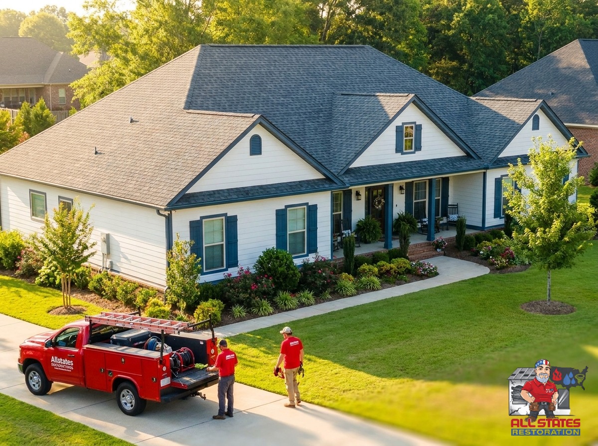 Completed roofing project by All States Restoration in Hazel Green, Alabama