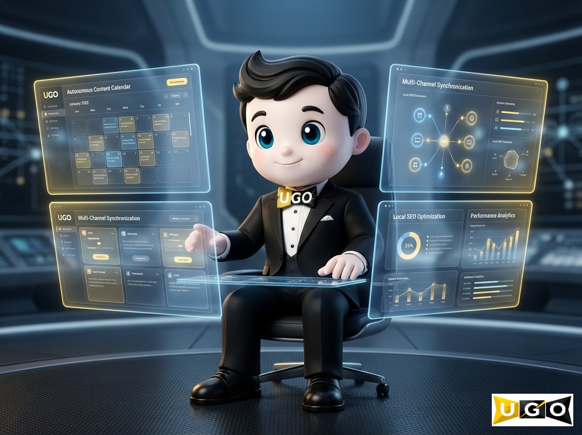 UGO mascot representing your brand identity running autonomously