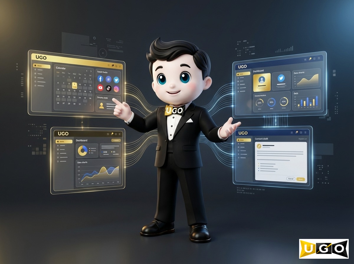 UGO content calendar — a full month of marketing generated in one click