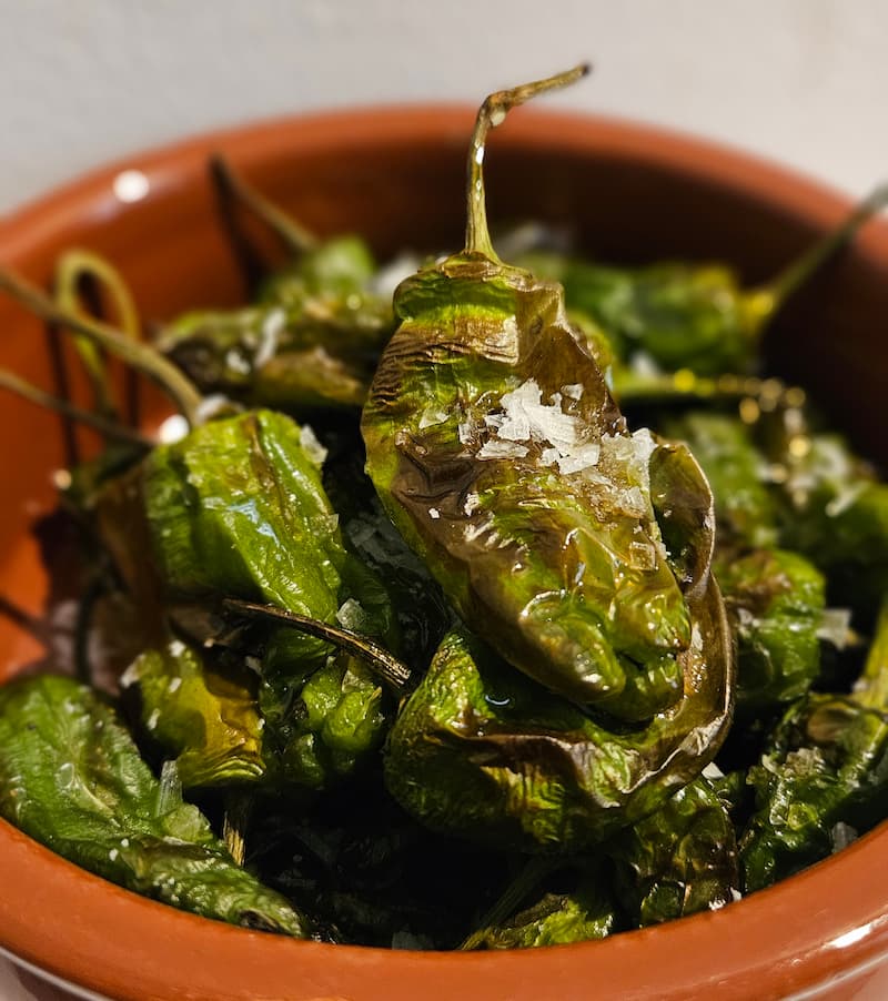 Sült padron paprika - pimientos de Padrón