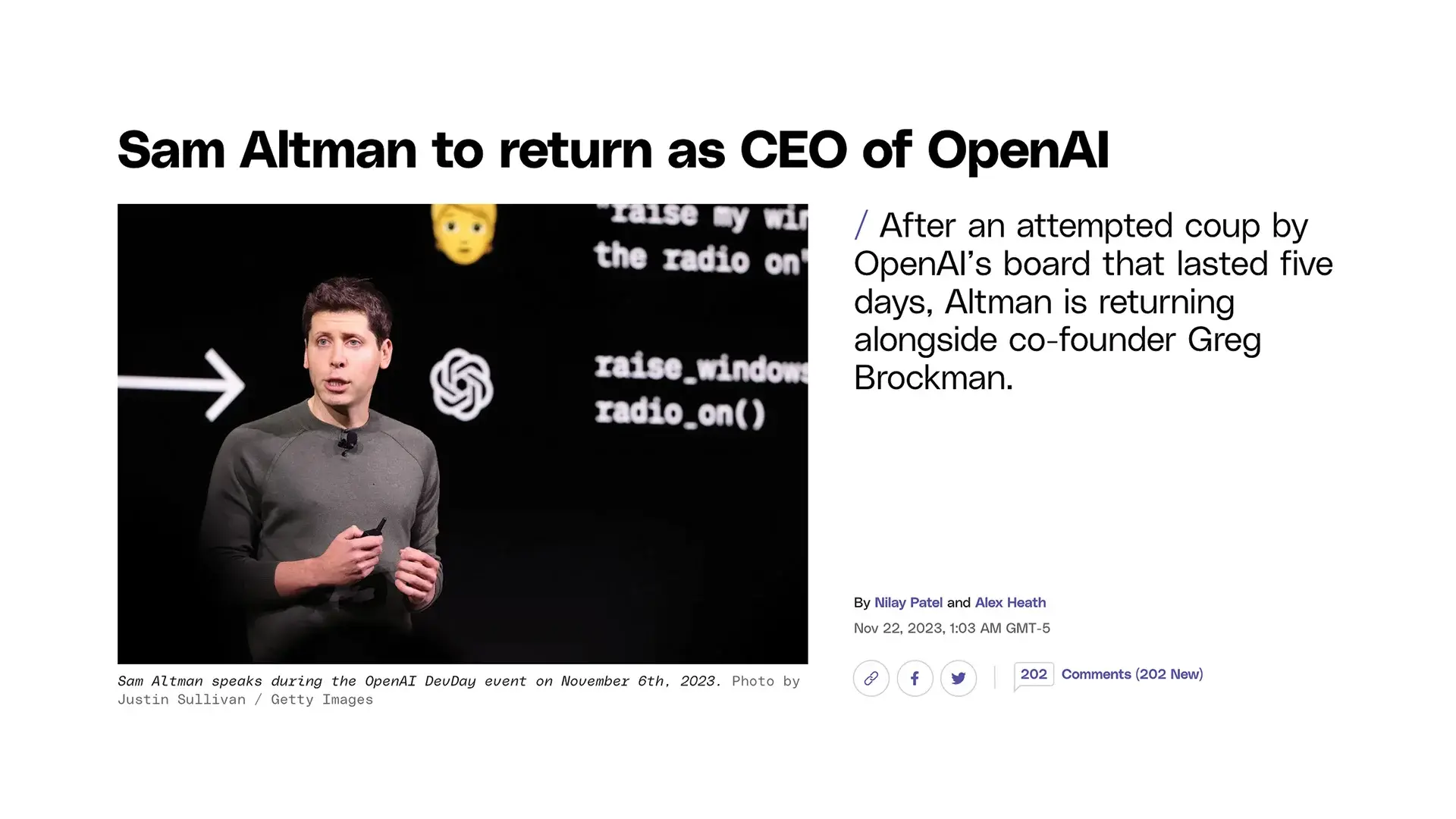 The Rollercoaster Week at OpenAI: A Detailed Examination of Sam Altman's Ouster and Comeback