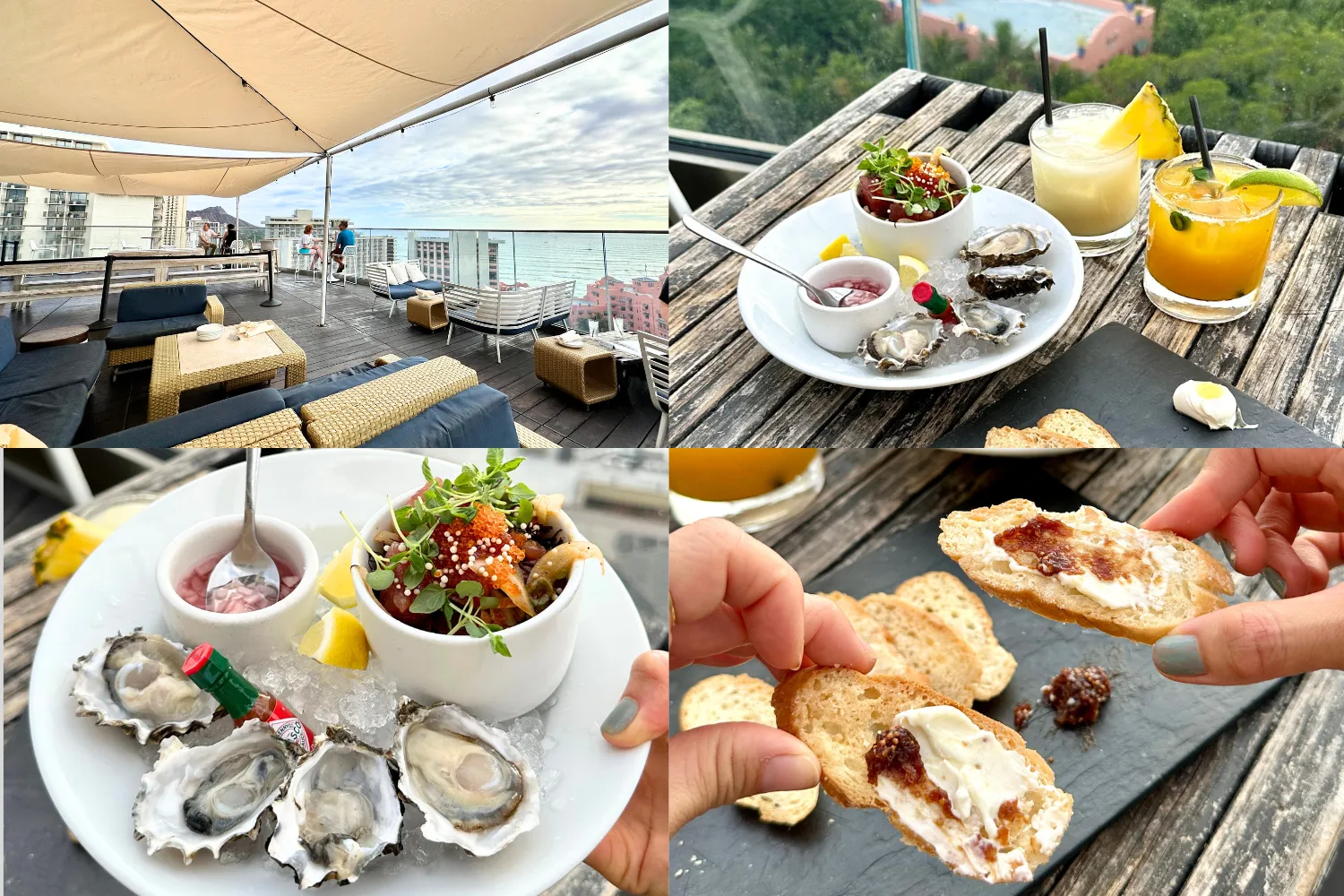 Oyster 各$2(左下), Truffle Honey Mascarpone $7(右下)