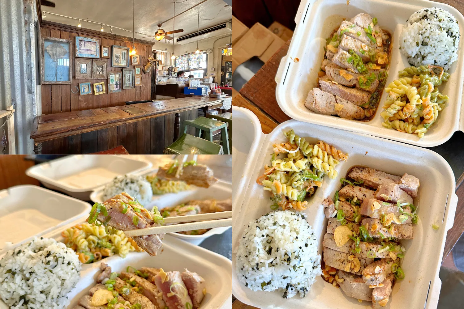 Garlic Ahi Steak Plate $22 (Shiso Wakame Rice$1)