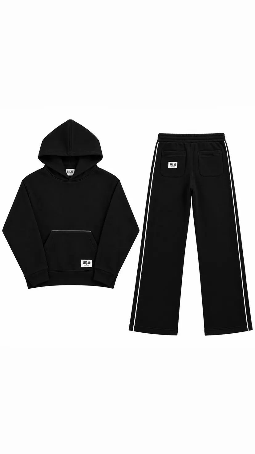 Hoodie Passepoil — Noir