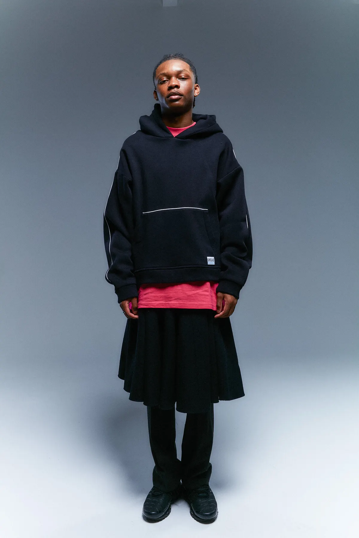 Hoodie Passepoil — Noir