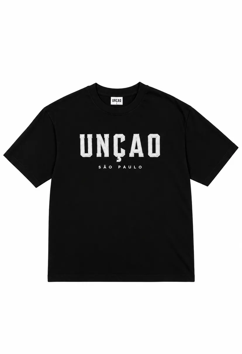 T-shirt logo UNÇÃO — Noir