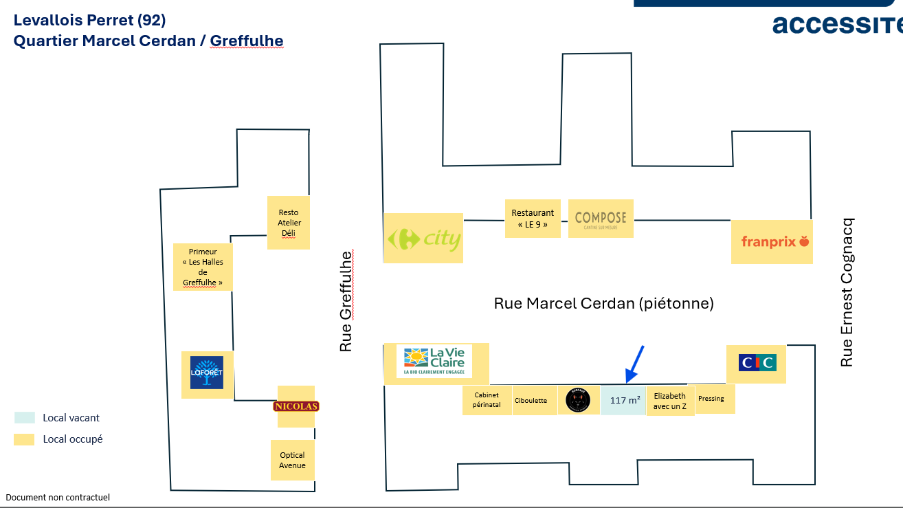 Location pure Local commercial 116 m² Levallois-Perret - 2