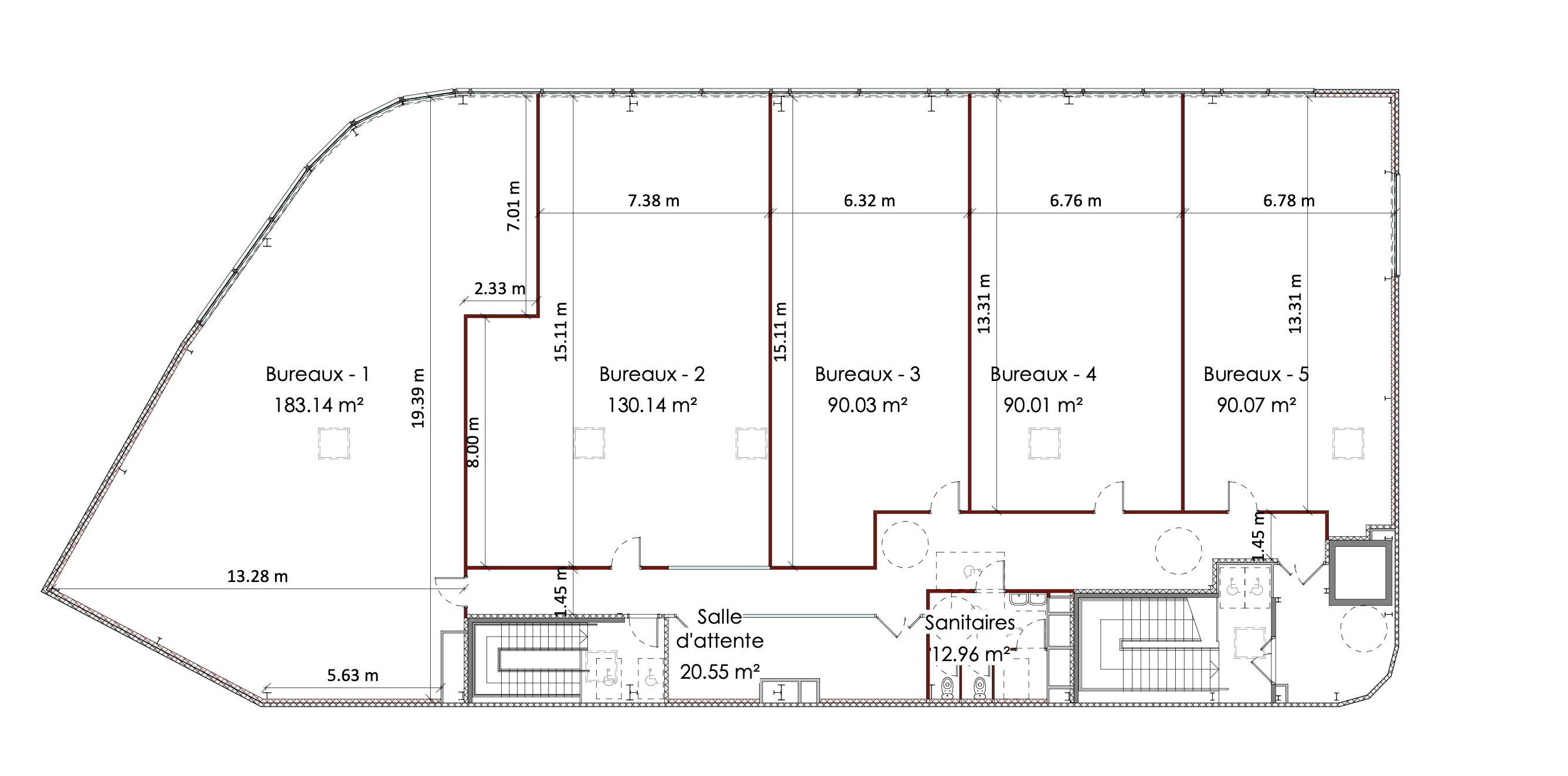 Location Bureaux 700 m² Libercourt - 2