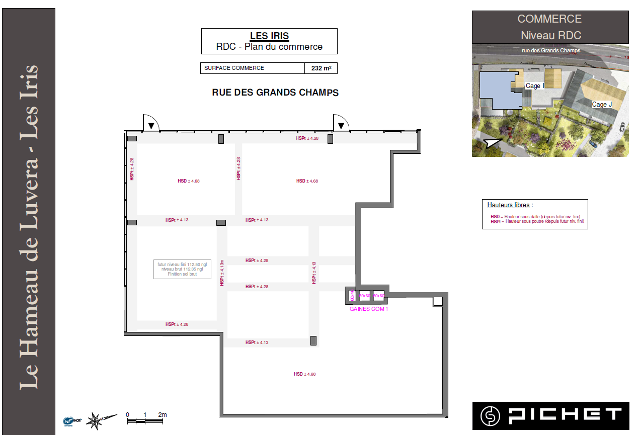 Location pure Local commercial 232 m² Louvres - 3
