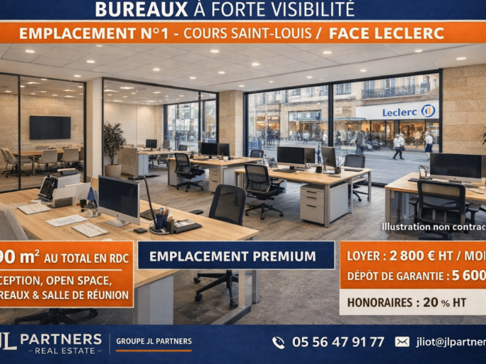 Location Bureaux 180 m² Bordeaux