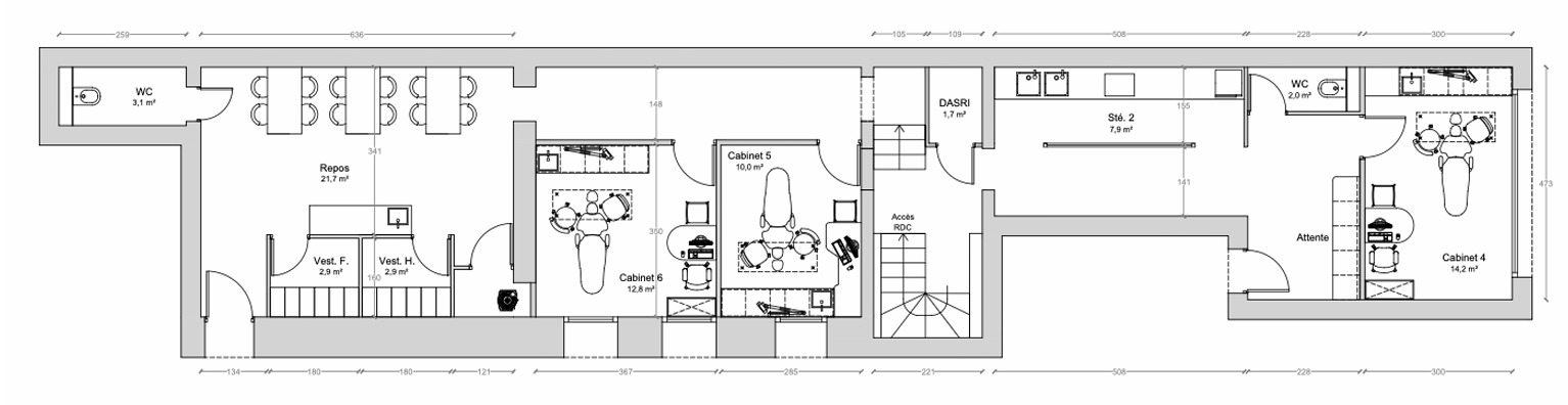 Location pure Local commercial 247 m² Versailles - 8