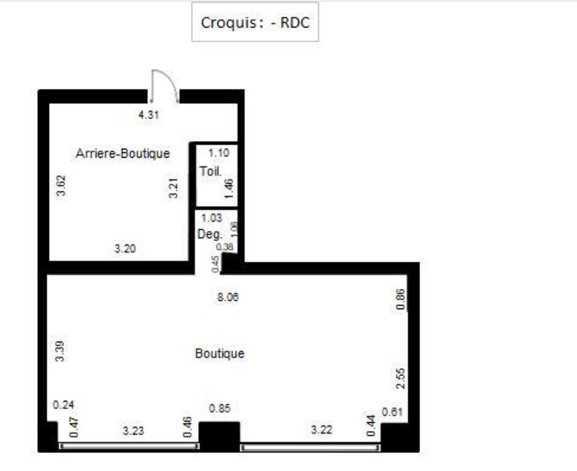 Location pure Local commercial 46 m² Paris - 3