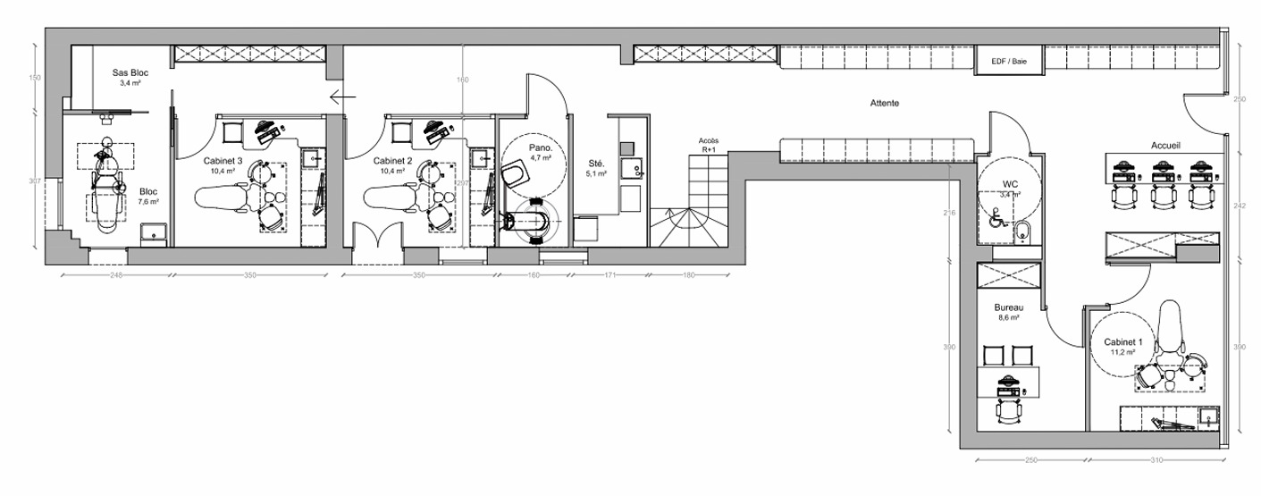 Location pure Local commercial 247 m² Versailles - 7