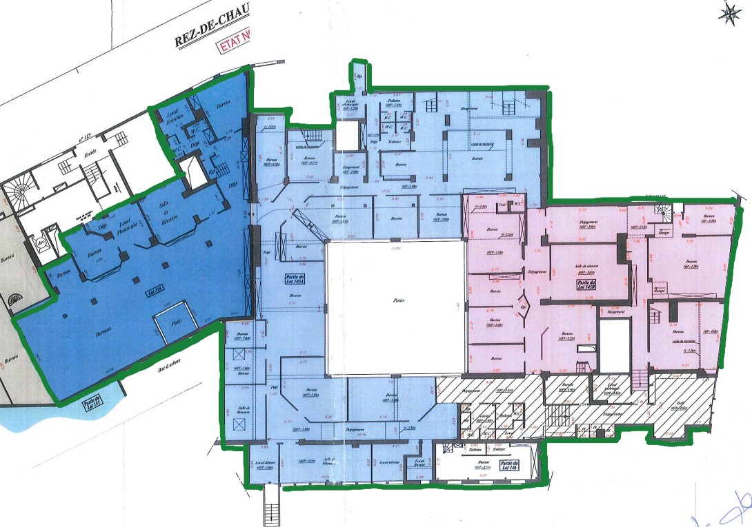 Location pure Local commercial 1 373 m² Paris - 7