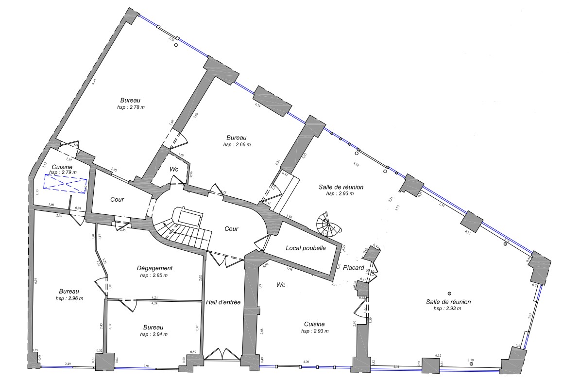 Location avec droit d'entrée Local commercial 340 m² Paris - 7
