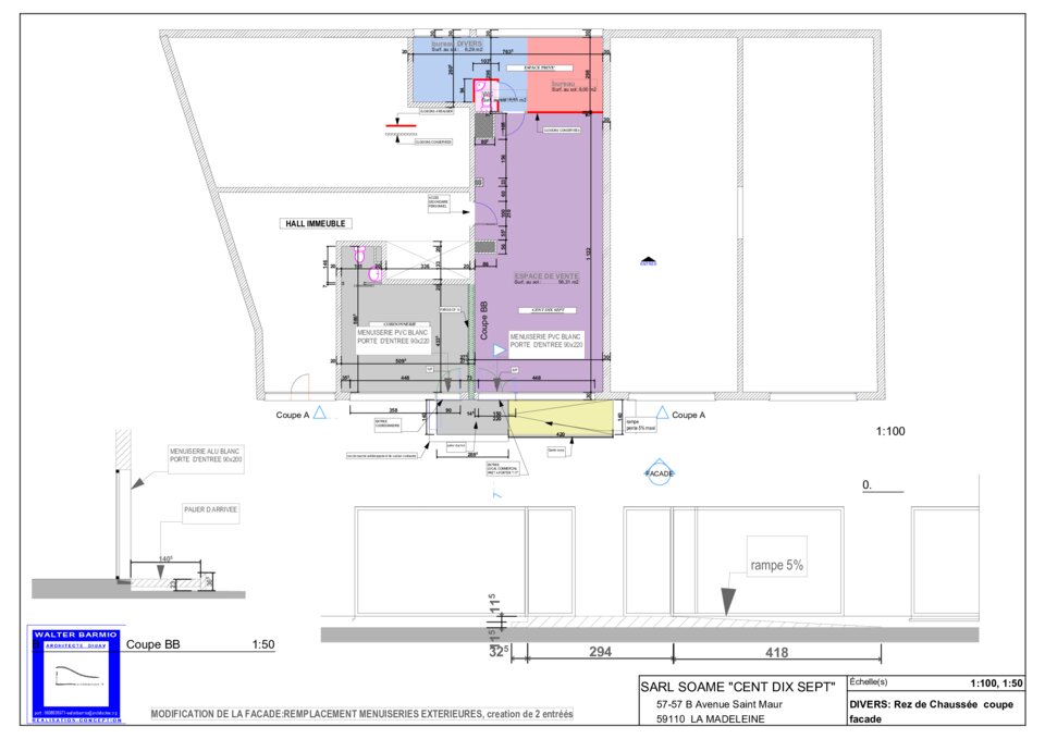 Location pure Local commercial 75 m² La Madeleine - 4