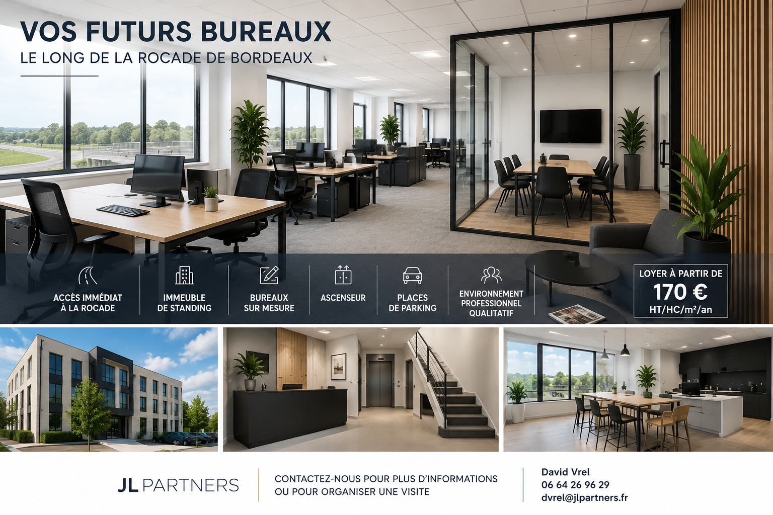 Location Bureaux 150 m² Lormont