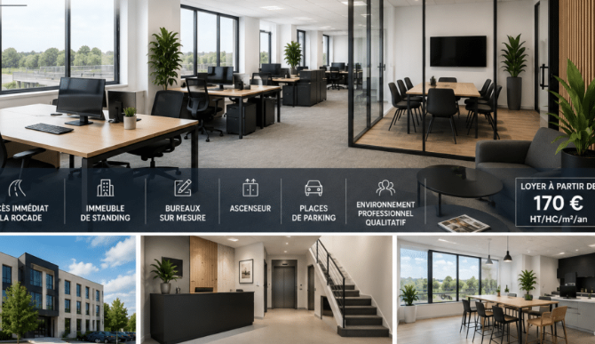 Location Bureaux 150 m² Lormont