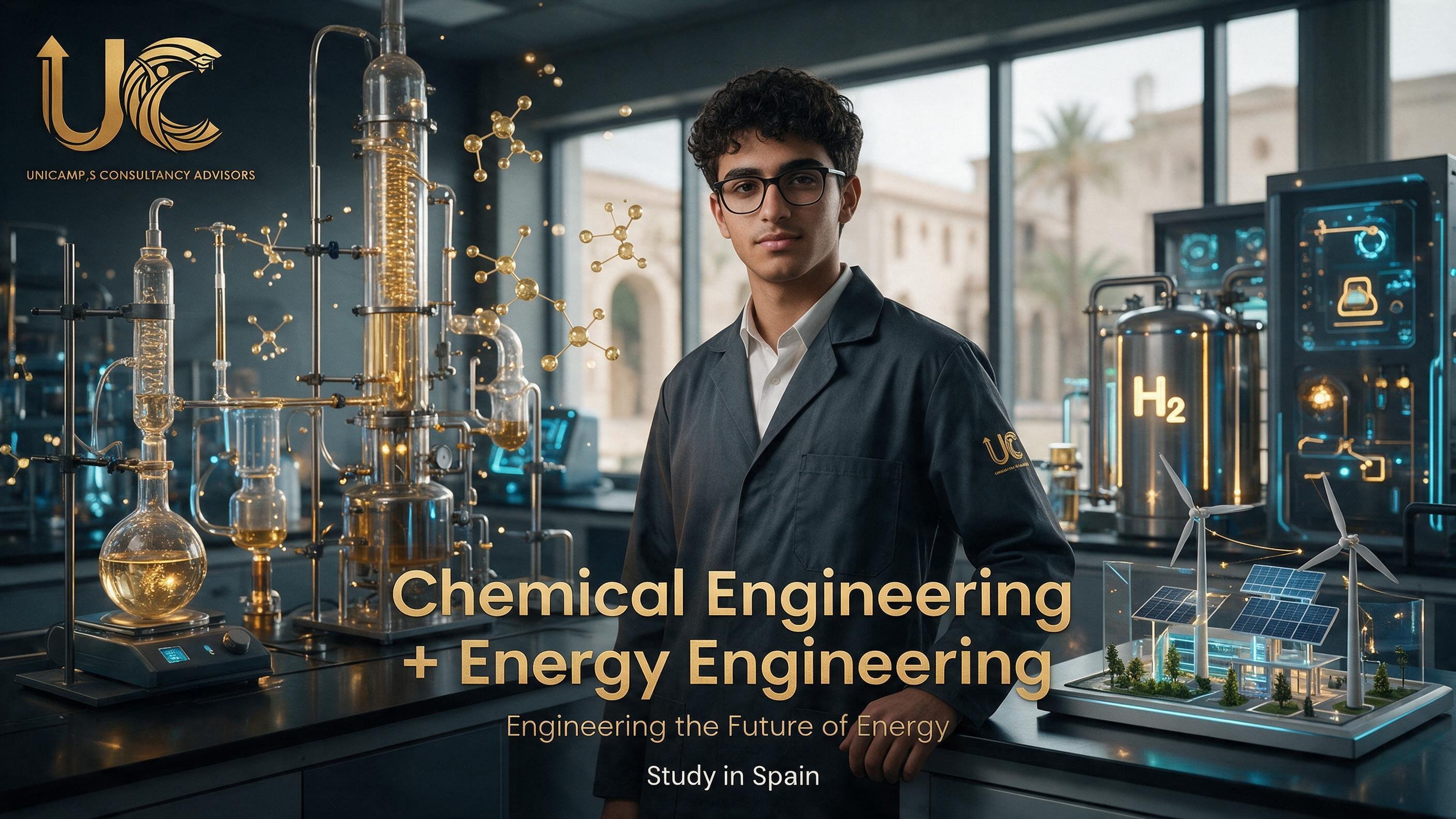 دراسة Chemical Engineering + Energy Engineering في إسبانيا: دليل التخصص وفرص الخليج